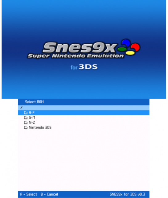 stille kort vandring Snes9x 3DS - Nintendo SNES / SFC - Downloads - Emulators